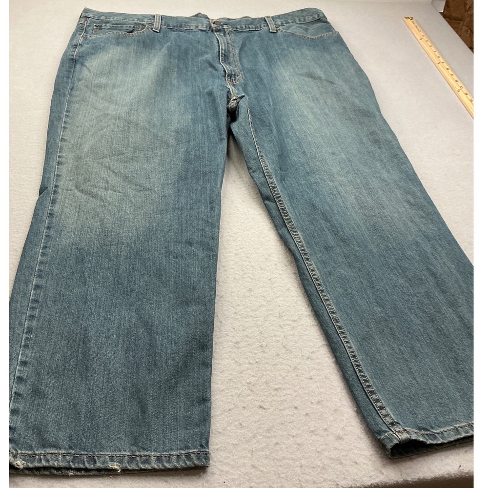 Levi's 559 Relaxed Straight Jeans Medium Wash Blue Denim 48x29 Mens Casual